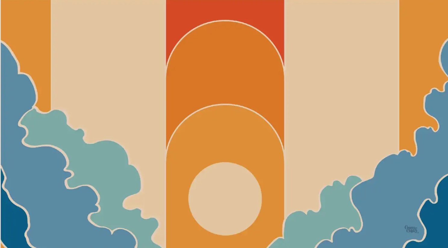  Triptych Illustration by Cosmic&nbsp;Clancy. 