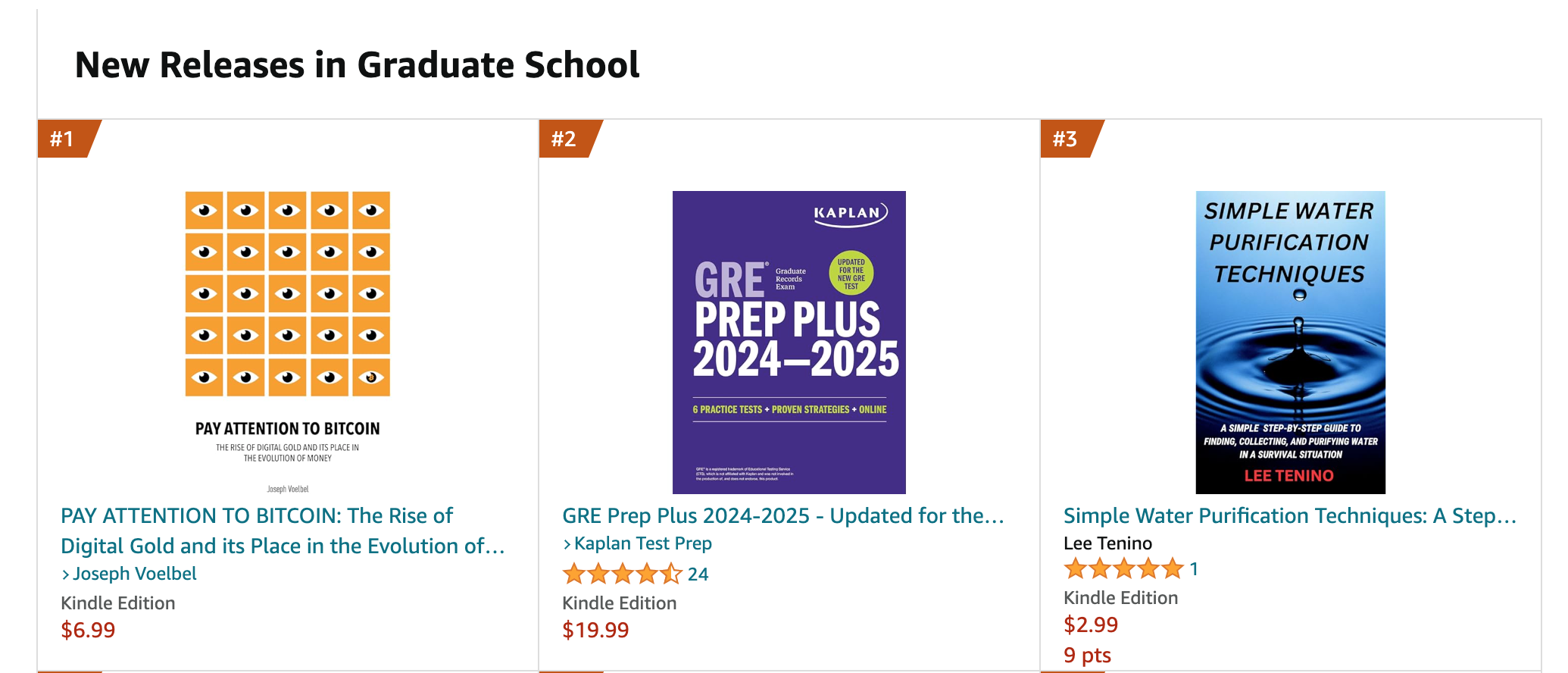  Pay Attention to Bitcoin #1 New Releases in “Graduate School”. 