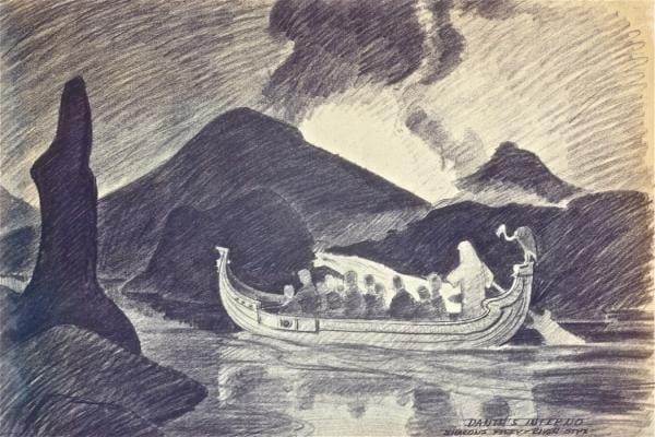  Dante's Inferno, Charon's Ferry, River Styx  by  Disney artist Bruce Bushman (IMAGE_4) 