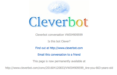  Click on the header to read full converstion with Cleverbot on the nature of 'Universal Justice and Peace of the Eternal Being.' 