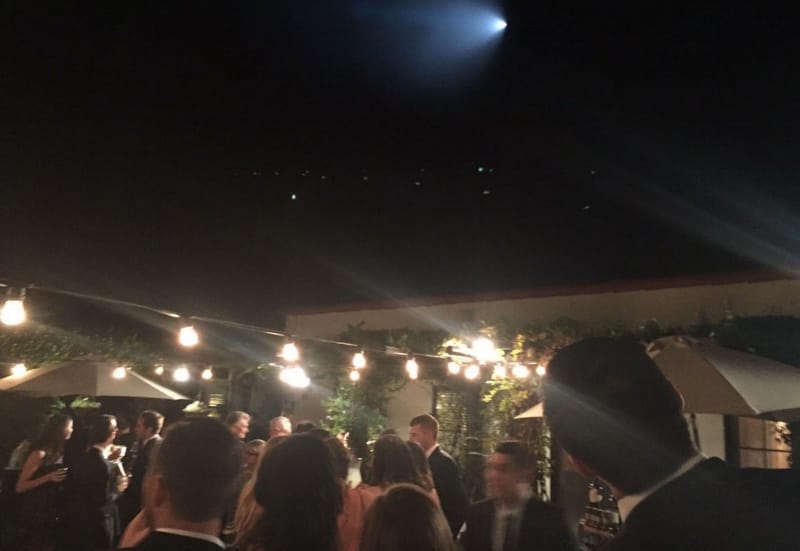  Los Angeles residents at an outdoor wedding in Palos Verdes Estates caught a sight of the spectacle (Credit: Oleslie18 - via Twitter ) 